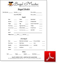 bagel order sheet